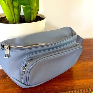 Kibou Vegan Leather Diaper Bag - Smoky Indigo